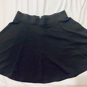 NWOT: Black Flare Mini Skirt